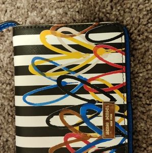 Henri Bendel J Gold crown phone wallet